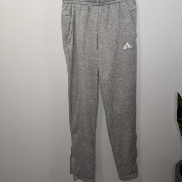 ADIDAS teams climawarm, ribbed grey jogger pants - Picture 3 of 12